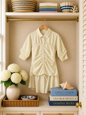 Jonathan Simkhai Yellow Stripe Mini Dress